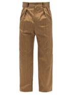 S.s. Daley - Hockney Striped Satin Straight-leg Trousers - Mens - Green