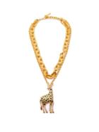 Begum Khan - Giraffe Layered 24kt Gold-plated Necklace - Womens - Crystal Gold