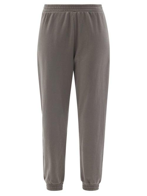 Ladies Lingerie Skin - Emile Cotton-blend Jersey Track Pants - Womens - Dark Grey