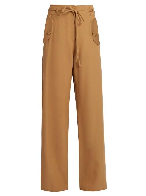 Sies Marjan Wide-leg Wool-twill Trousers