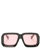 Matchesfashion.com Loewe Paula's Ibiza - Oversized Square Acetate Sunglasses - Womens - Black