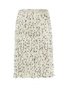 Matchesfashion.com Giambattista Valli - High-rise Boucl Midi Skirt - Womens - White Black