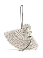 Matchesfashion.com Loewe Paula's Ibiza - Fan Leather Wristlet Bag - Womens - White