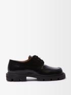 Maison Margiela - Bar-tack Leather Derby Shoes - Mens - Black