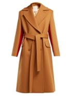 Matchesfashion.com Roksanda - Nate Double Breasted Wool Blend Coat - Womens - Brown Multi