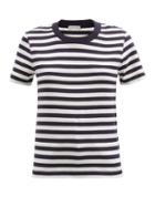 Matchesfashion.com Moncler - Breton-striped Cotton-jersey T-shirt - Womens - Black White