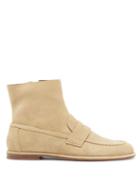 Matchesfashion.com Loewe - Suede Loafer Boots - Mens - Beige
