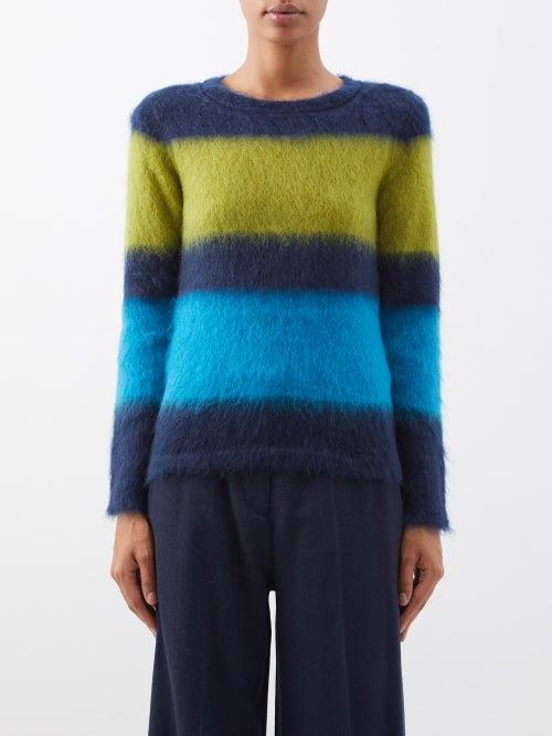 Max Mara - Ulivo Sweater - Womens - Blue Yellow