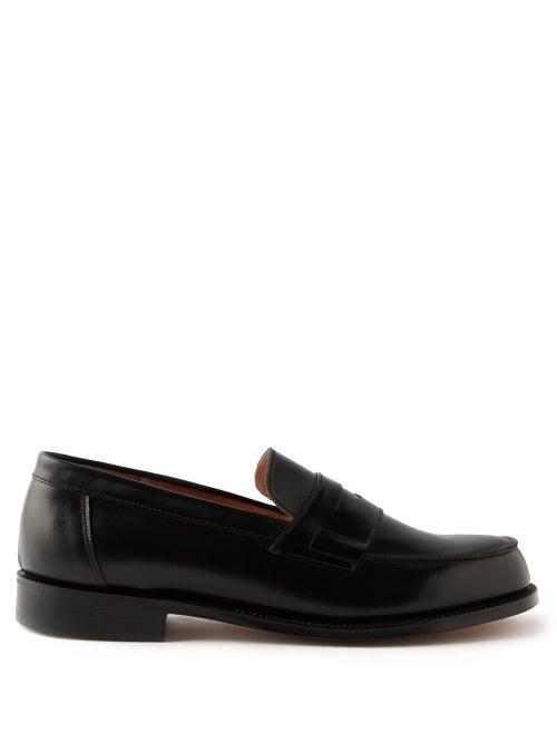 Grenson - Epsom Leather Penny Loafers - Mens - Black