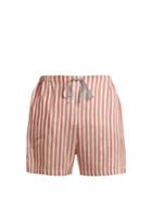 Kalmar Drawstring-waist Striped Silk Shorts