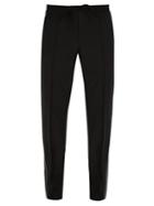 Matchesfashion.com Valentino - Side Stripe Wool Blend Track Pants - Mens - Black