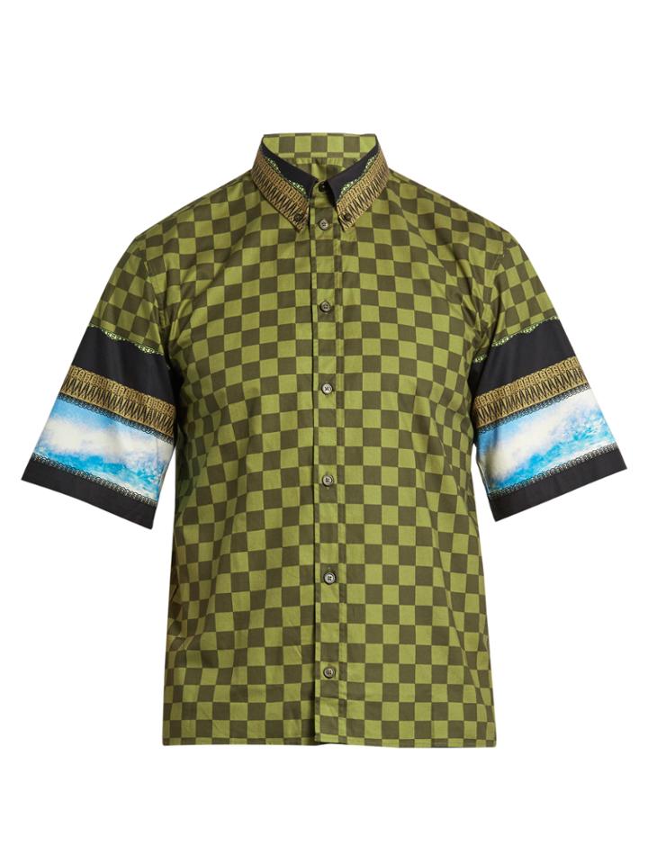 Givenchy Box-cut Short-sleeved Cotton Shirt