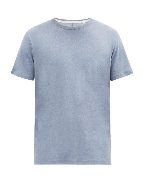 Matchesfashion.com Rag & Bone - Air Linen-blend Jersey T-shirt - Mens - Blue