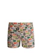 Matchesfashion.com Missoni Mare - Logo Print Swim Shorts - Mens - Beige Multi