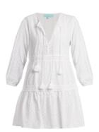 Melissa Odabash Reid V-neck Embroidered Cotton Dress