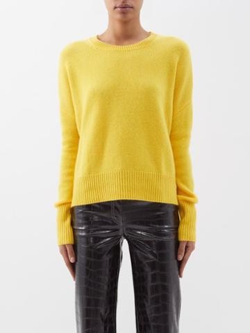 Lisa Yang - Mila Ribbed-cuff Cashmere Sweater - Womens - Yellow