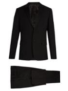 Matchesfashion.com Valentino - Satin Lapel Wool And Mohair Blend Tuxedo - Mens - Black