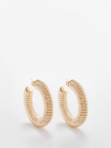 Joolz By Martha Calvo - Spring 14kt Gold-plated Hoop Earrings - Womens - Yellow Gold