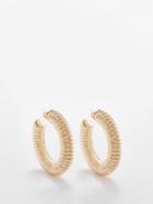 Joolz By Martha Calvo - Spring 14kt Gold-plated Hoop Earrings - Womens - Yellow Gold
