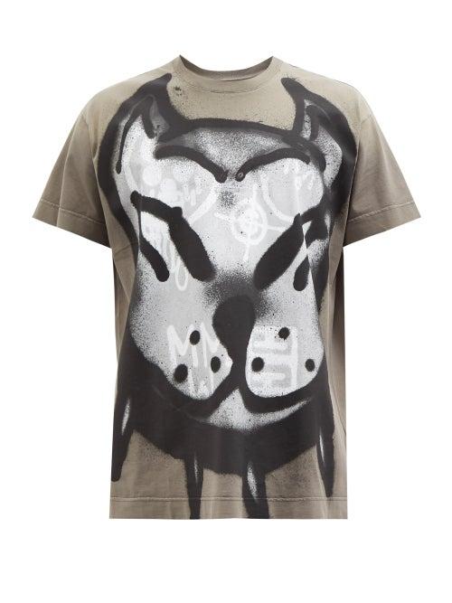 Givenchy - X Chito Oversized Cotton-jersey T-shirt - Mens - Khaki