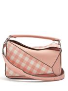Loewe Puzzle Gingham-panel Leather Bag