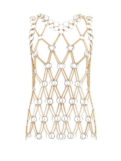 Matchesfashion.com Paco Rabanne - Chainmail Tank Top - Womens - Gold