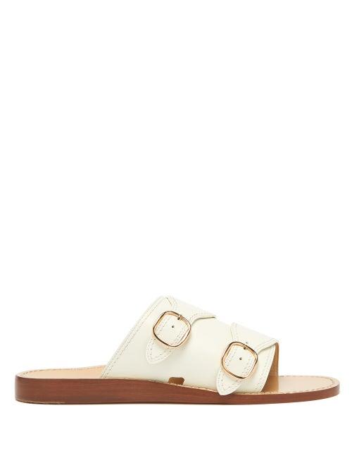 Gabriela Hearst - Tom Buckled Leather Sandals - Womens - White