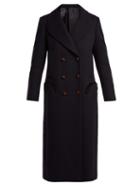 Matchesfashion.com Blaz Milano - Woodland Double Breasted Wool Coat - Womens - Navy