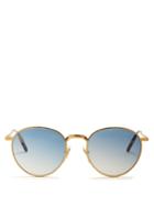 John Dalia Ernest H. Round-frame Yellow-gold Sunglasses