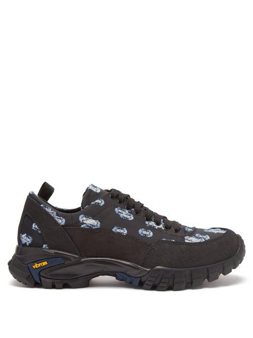 Cecilie Bahnsen - X Diemme Embroidered Canvas Trainers - Womens - Black Blue