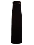 Lanvin Asymmetric Strapless Velvet Gown