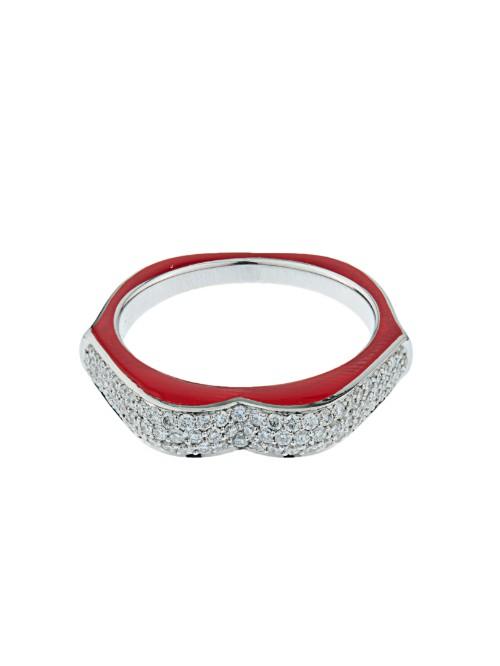 Raphaele Canot Omg! Diamond, Enamel & White-gold Ring