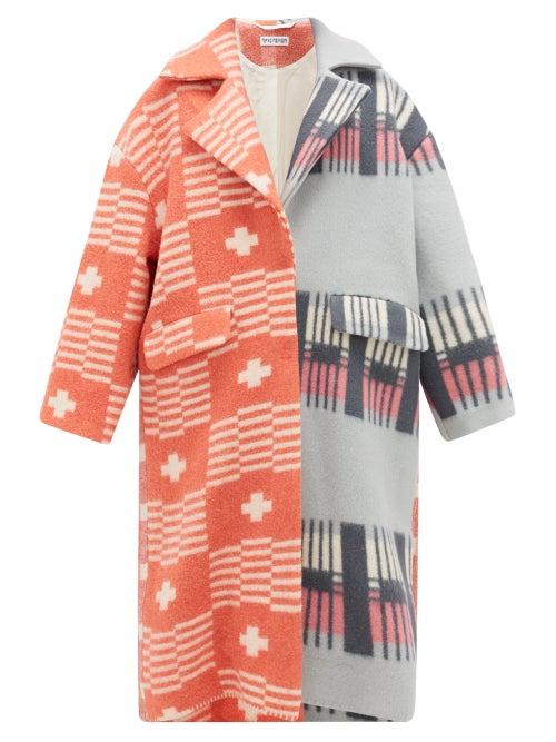 Matchesfashion.com Rave Review - Lea Single-breasted Upcycled-blanket Wool Coat - Womens - Multi