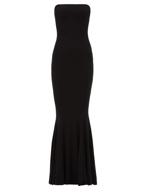 Matchesfashion.com Norma Kamali - Strapless Technical Jersey Fishtail Dress - Womens - Black