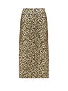 Matchesfashion.com Alessandra Rich - Leopard-brocade Pencil Skirt - Womens - Gold
