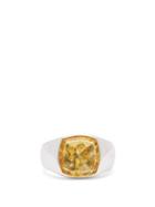 Matchesfashion.com Tom Wood - Shelby Amber & Sterling-silver Ring - Mens - Silver