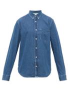 Matchesfashion.com Acne Studios - Isherwood Button Down Collar Cotton Chambray Shirt - Mens - Blue