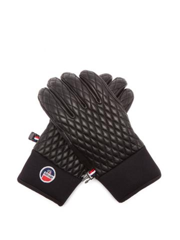 Fusalp - Athena Diamond-quilted Leather Gloves - Womens - Black