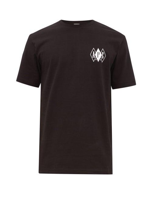 Matchesfashion.com A.p.c. - Logo Print Cotton T Shirt - Mens - Black