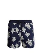 Vilebrequin Moorea Glow-in-the-dark Turtles-print Swim Shorts