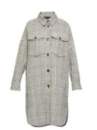 Matchesfashion.com Isabel Marant Toile - Obira Houndstooth Shirt Coat - Womens - Dark Grey