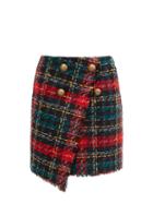 Matchesfashion.com Balmain - High-rise Buttoned Tweed Mini Skirt - Womens - Black Multi