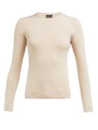 Matchesfashion.com Joseph - Ribbed Jersey Sweater - Womens - Beige