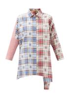 Matchesfashion.com Marques'almeida - Upcycled Checked Cotton Shirt - Womens - Multi