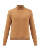 Tom Ford - High-neck Cashmere-blend Roll-neck Sweater - Mens - Beige