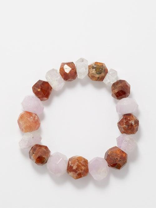 Jia Jia - Garnet & Kunzite Bracelet - Womens - Orange Multi