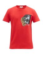 Matchesfashion.com Alexander Mcqueen - Skull-print Cotton-jersey T-shirt - Mens - Red