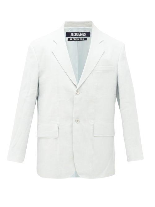 Matchesfashion.com Jacquemus - La Veste De Costume Hemp-blend Blazer - Mens - Light Grey