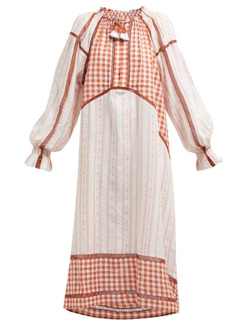 Matchesfashion.com Dodo Bar Or - Regina Tassel Cotton Dress - Womens - Tan Multi