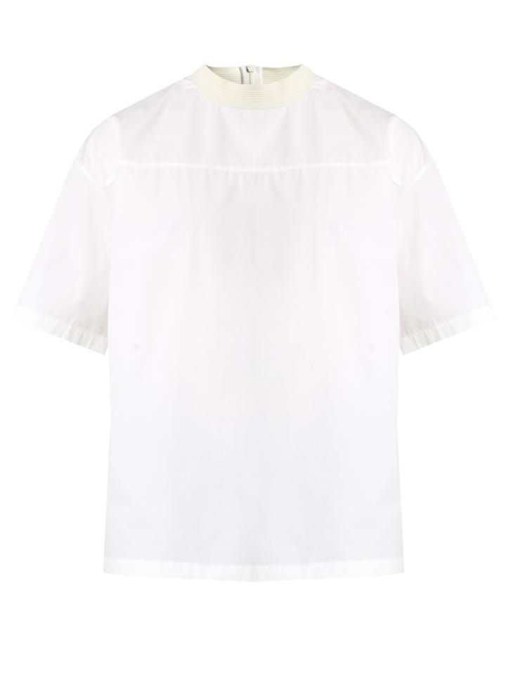 Wooyoungmi High-neck Cotton-poplin Top